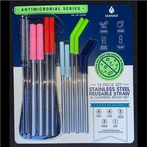 Manna Stainless Steal Straw Set